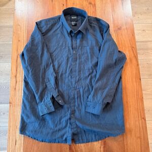 5.11 Tactical Men's Gray/black Snap Button Long Sleeve Shirt Size M